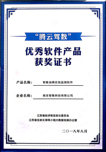 優(yōu)秀軟件產品獲獎證書